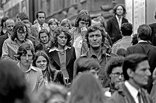 Leaving work, Oxford St London  (1974)