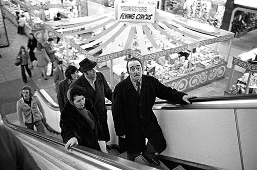 Escalator in Bull Ring shopping centre, Birmingham  (1975)