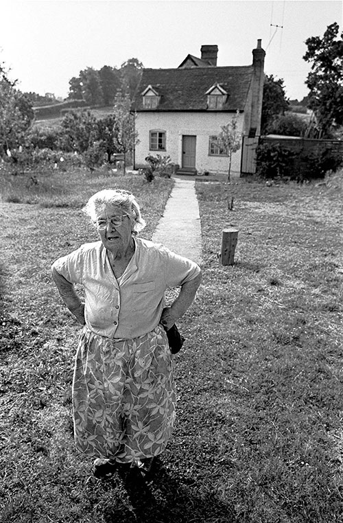 Senior citizen and her country cottage Wichenford Worcs  (1969)